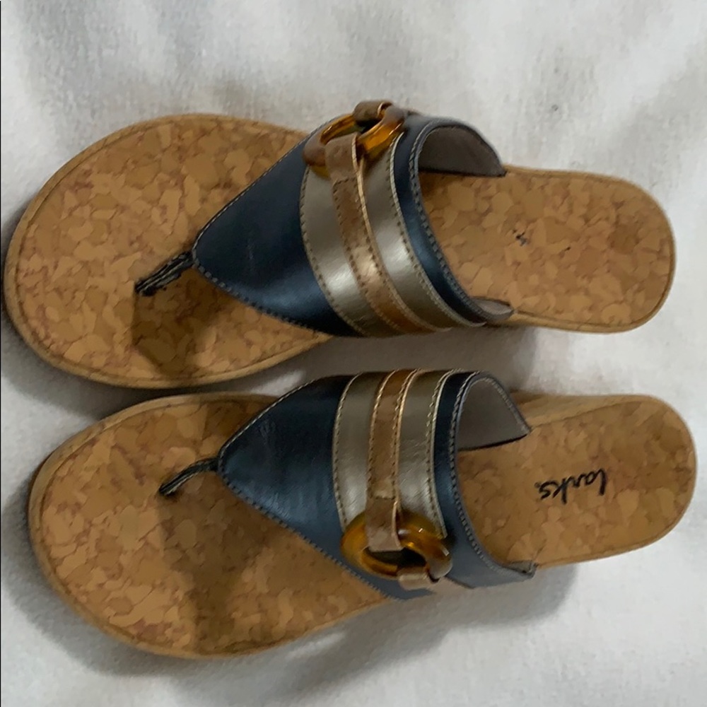 Clark’s cork wedge sandal